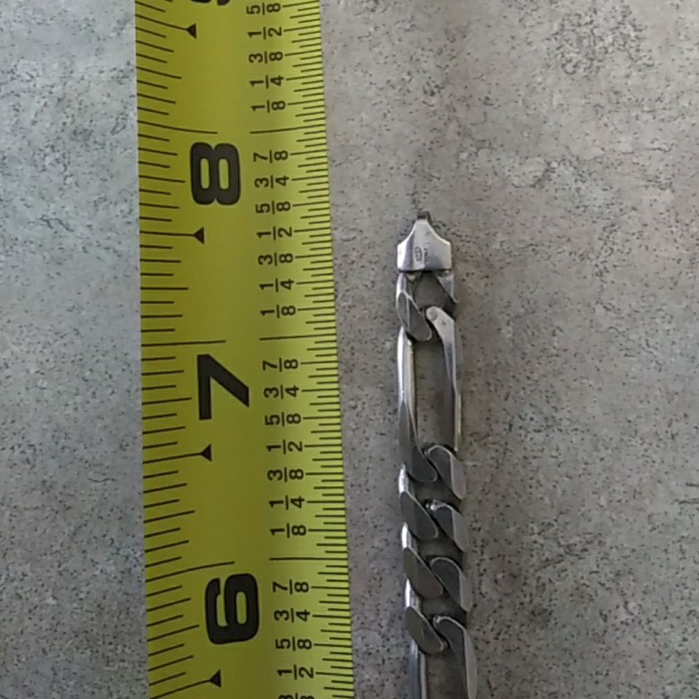 7 1/2" Heavy Solid Sterling Silver Link Bracelet - image 3